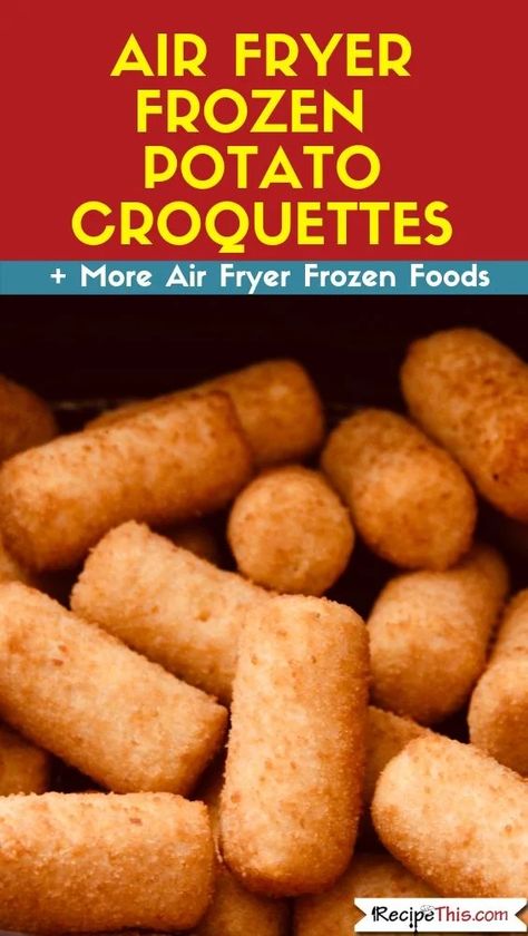 Air Fryer Frozen Potato Croquettes. A delicious quick air fryer frozen foods recipe, potato croquettes are truly crispy when cooked from frozen in the air fryer. #airfryer #airfryerrecipes #airfryerpotatoes #airfryerfrozen Ham Croquettes In Air Fryer, Potato Croquettes Recipe Air Fryer, Air Fryer Croquettes, Potato Croquettes Recipe, Potato Croquette Recipe, Croquettes Recipe, Recipe Potato, Air Fryer Fish, Potato Croquettes