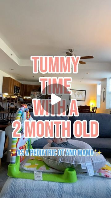 Marissa Penny, M.S., OTR/L | A glimpse into our ✨ tummy time ✨session! If you missed it, I also did a similar video when he was 6 weeks old, which you can find on my... | Instagram Activities To Do With 2 Month Old, 2 Month Tummy Time, Tummy Time Schedule, Tummy Time Chart, 3 Month Old Tummy Time, Tummy Time Activities 3 Months, 2 Month Shots, Tummy Time Ideas, Tummy Time Newborn