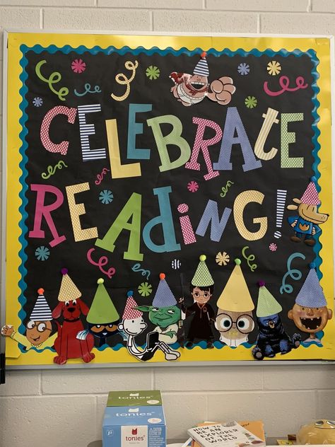 School Library Bulletin Boards, Library Door, Door Bulletin Boards, School Library Decor, School Library Displays, Library Bulletin Board, March Themes, Reading Bulletin Boards, Library Quotes