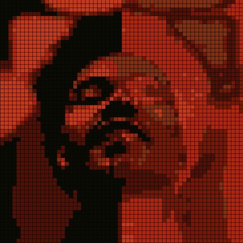 The Weeknd Embroidery, The Weeknd Alpha Pattern, Album Covers Pixel Art, Pixel Art Album Cover, Album Cover Pixel Art, The Weeknd Drawing, Cool Album Covers, Pixel Art Templates, Pixel Drawing