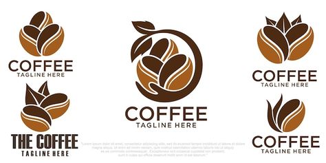 Nature coffee logo combination bean leaf... | Premium Vector #Freepik #vector #coffee-bean-logo #coffee-bean-icon #cafe-logo #coffee-beans Coffee Bean Logo Design, Cafe Names Ideas, Coffee Leaf, Coffee Logo Design, Coffee Bean Logo, Logo Design Presentation, Web Design Creative, Logo Design Coffee, Logo Combination