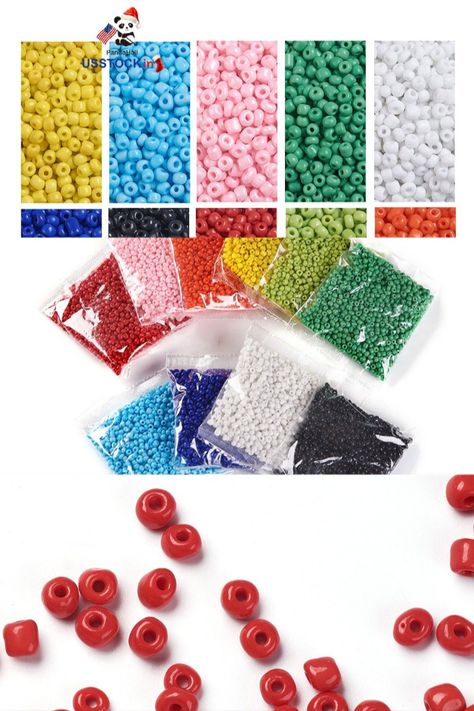 US Stock Pandahall Glass Seed Beads Seed Beads Jewelry, Craft Beads, Beads For Sale, Glass Seed Beads, Beads Jewelry, Diy Jewelry Making, Bead Crafts, Jewelry Making Beads, Jewelry Supplies