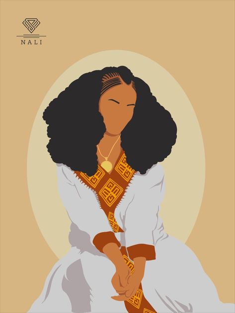 Eritrean Art, Eritrean Women, Pictures To Frame, Eritrean Culture, English Project, Habesha Kemis, English Projects, Flat Art, Tshirt Printing Design