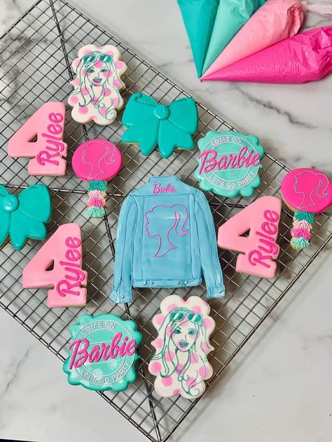 Barbie Birthday Party Cookies, Barbie Princess Birthday Party, Barbie Doll Birthday Party Ideas, Barbie Second Birthday Party, Come On Barbie Lets Go Party Birthday, 40th Barbie Party, Barbie Party Cookies, Barbie Fourth Birthday Party, Teen Barbie Party