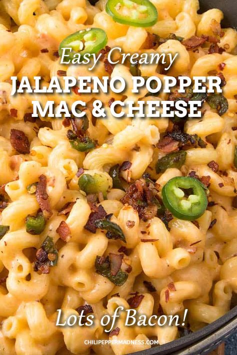 Stove Top Mac And Cheese, Jalapeno Mac And Cheese, Spicy Mac And Cheese, Creamy Jalapeno, Bacon Mac And Cheese, Jalapeno Recipes, Stuffed Jalapenos With Bacon, Mac Cheese Recipes, Jalapeno Popper