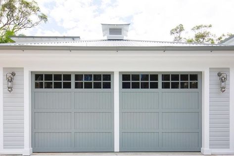 Stritt Design and Construction on Instagram: "A custom timber garage door and cupola bring a traditional coastal aesthetic to this beachside home in Avalon. House construction @strittdesignandconstruction. Photography @simonwhitbreadphoto. #coastalhome #avalonbeachhouse #strittdesignandconstruction" Timber Garage Door, Timber Garage, Garage Pergola, Custom Garage Doors, Avalon Beach, Beach House Exterior, Coastal Aesthetic, Backyard Remodel, Exterior Remodel