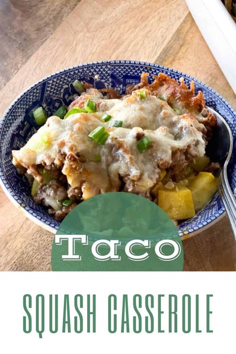 Skinny Taco Squash Casserole is a healthy spin on a weeknight supper favorite. We fill in the carb gaps with healthy yellow squash and let the Taco protein shine. Taco Squash, Steamed Meat, Favorite Casserole Recipes, Healthy Chicken Pot Pie, Healthy Taco, Chicken Tacos Crockpot, Crock Pot Tacos, Taco Casserole, Healthy Tacos