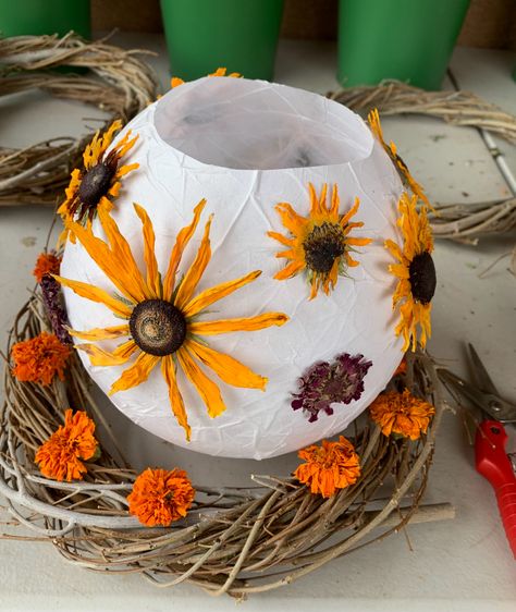 Marigold Wreath, Flower Lantern, Wreath Base, Pressed Flower, Pressed Flowers, Lanterns, Wreath, Flowers