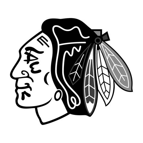 Chicago Blackhawks logo black and white Chicago Blackhawks Logo, Blackhawks Logo, Hawk Logo, Nhl Logos, Black Hawk, Car Emblem, Detroit Red Wings, New Trucks, Self Service