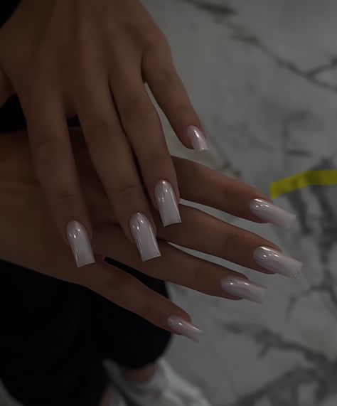 White Glittery Nails, Cute Nail Ideas, Acrylic Nail Designs Coffin, Long Square Nails, Glittery Nails, Nails Now, Cute Nail, Acrylic Nails Coffin Short, Square Acrylic Nails