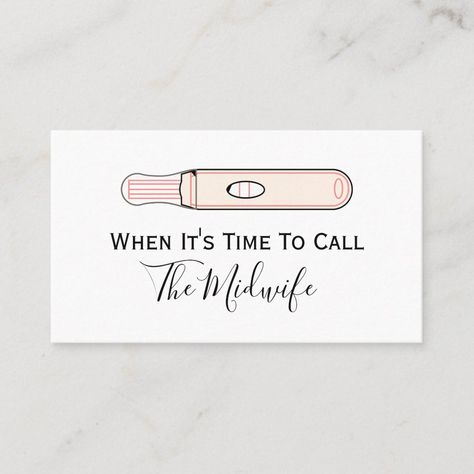 Midwife Logo, Logo Business Cards, A Line Drawing, Positive Pregnancy Test, Stylish Business Cards, Call The Midwife, Home Birth, Unique Business Cards, Pregnancy Test