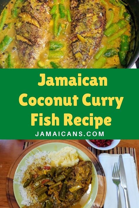 Coconut Curry Fish, Raw Beetroot Salad, Whole Fish Recipes, Curry Fish, Coconut Fish, Jamaican Curry, Fish Curry Recipe, Jamaican Dishes, Fish Recipe