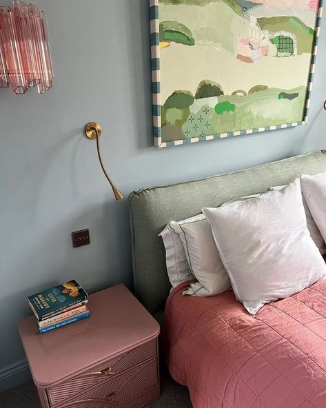 Pale Blue Bedroom, Pale Blue Paint Colors, Pale Blue Bedrooms, Pale Blue Walls, Pale Sage Green, Blue Bedroom Design, Blue Gray Paint, Blue Paint Colors, Farrow And Ball