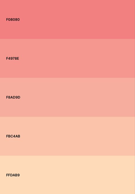 Pink Aesthetic Pallet, Pink Gradient Palette, Peach Pink Color Palette, Pink Colour Pallet, Pink Pallets, Peach Pink Aesthetic, Render Hair, Peach Pallet, Pink Pallet