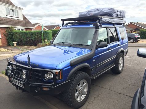 2004 Land Rover Discovery ES Premium with: ARB Bullbar 9000lb Winch with synthetic rope HID Lightforce 170s Mantec steering guard QT diff guards 2" HD Lift, with air on the rear 275/65/18 Cooper STTs 30mm wheel spacers EBC drilled and grooved discs Safari 'style' snorkel ALIVE tuning Stage 2 Package ARB Compressor Ashcroft rear air locker Tree sliders Cb radio Flatdog Rax ARB RTT + Awning ARB 35L Fridge + Slide Window Guards + Mantec shelf Slide Window, Window Guards, Adventure 4x4, Overland Build, Land Rover Off Road, Land Rover Discovery 1, Overland Gear, Land Rover Discovery 2, Best 4x4