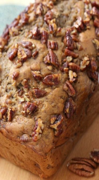 Pecan Banana Bread, Banana Pecan Bread, Pecan Bread, Banana Bread Recipe Moist, Paleo Banana, Fruit Bread, Maple Pecan, Pecan Recipes, Banana Nut Bread