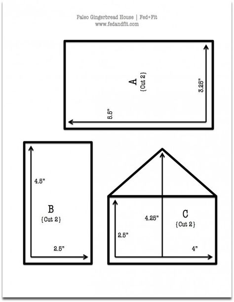 Guest Post, Fed and Fit:Paleo Gingerbread House Gumdrop Recipe, House Stencil, Paleo Gingerbread, Cardboard Gingerbread House, Gingerbread House Recipe, Gingerbread House Template, Fed And Fit, Gingerbread House Parties, Crafty Hobbies