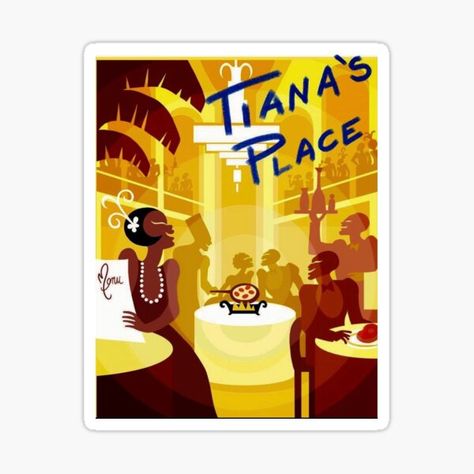 Tianas Place, Disney Stickers Printables, Frog Canvas, Place Poster, Bedroom Decor Posters, Family Bedroom, Decor Posters, Disney Sticker, Princess And The Frog