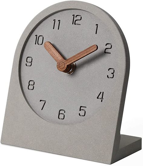 Amazon.com: mooqs Wooden Silent Non-Ticking Battery Operated Decorative Small Mini Analog Modern Shelf Desk Table Mantel Clock for Home, Office, Living Room, Bed Room (Gray) : Home & Kitchen Shelf Desk, Living Room Bed, Color Board, Modern Shelf, Shelf Clock, Fiber Board, Hardwood Plywood, Analog Clock, Home Office Living Room