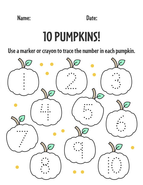 Print your Free Pumpkin Worksheets for Preschool!  Pumpkin Number Counting Sheet | Pumpkin Printables for Preschool | Counting Pumpkins for Preschool Counting Numbers Preschool Activities, Corn Counting Preschool, Pumpkin Sorting Preschool, Fall Math Counting Activities, Pumpkin Dot Marker Printable, Parts Of Pumpkin Preschool, Pumpkin Preschool Printable, Preschool Activities Pumpkin, Family Learning Activities Preschool