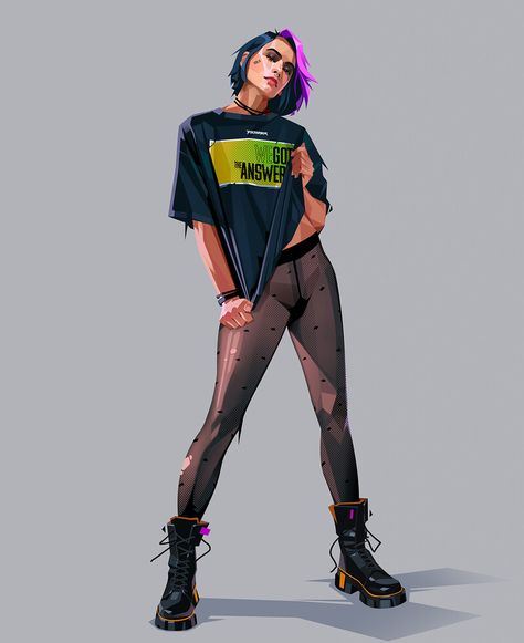 ArtStation - The badass girl, Azamat Khairov Cyberpunk Character Design, Badass Girl, Dune Art, Hero Inspiration, Greek Warrior, Fashion Drawing Sketches, Cyberpunk Character, Character Poses, Cyberpunk Art