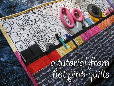 hot pink quilts: sewing tool organizer tutorial. Sewing Tools Organizer, Sewing Tools Storage, Tools Organizer, Trendy Sewing Patterns, Sewing Room Organization, Trendy Sewing, Pink Quilts, Sewing Organization, Sewing Toys