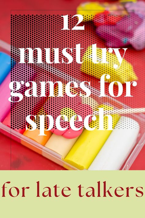 Awesome games to boost late talker speech and language #speechdelay #toddler #speech #toddlergames Speech Games For Preschoolers, Speech Delay Activities, Asd Activities, Learning Games For Toddlers, Language Development Activities, Toddler Speech, Speech Games, Language Delay, Speech Therapy Games