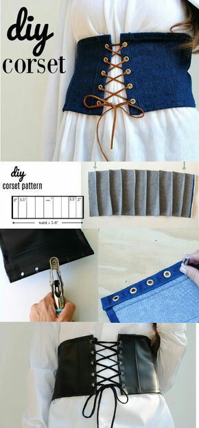 Diy Corset Pattern, Make A Corset, Corset Diy, Diy Lace Up, Diy Corset, Trash To Couture, Diy Fashion Trends, Haine Diy, Costura Fashion