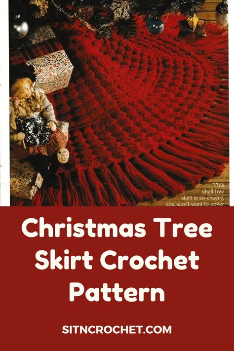 Infuse warmth and coziness into your Christmas decor with our Crochet Christmas Tree Skirt Pattern. Craft a charming and unique tree skirt to adorn your holiday tree. This pattern is beginner-friendly, allowing everyone to participate in the joy of DIY holiday decorating. Begin your crochet project and bring the magic of the season to your home. #CrochetTreeSkirt #ChristmasDecor #DIYHolidayCrafts #CozyChristmas #HandmadeHolidays Christmas Crochet Tree Skirt, Crochet Xmas Tree Skirt Free Pattern, Crocheted Christmas Tree Skirts, Free Christmas Tree Skirt Crochet Patterns, Easy Crochet Christmas Tree Skirt, Crochet Tree Skirt Pattern Free Easy, Christmas Tree Skirt Crochet, Crochet Christmas Tree Skirt Pattern, Crochet Christmas Tree Skirt