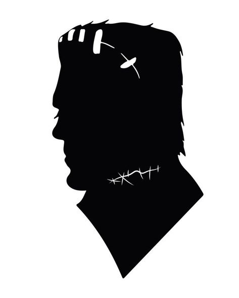 Kitchy Halloween, Frankenstein Silhouette, Frankensteins Monster, Silhouette Shapes, Download Art Prints, Cricut Shirts, Halloween Silhouettes, Frankenstein's Monster, Classic Horror Movies