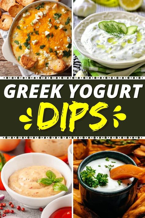 Try these Greek yogurt dips for healthy apps you can feel good about. From tzatziki to ranch to pesto, there are so many delicious dip recipes to choose from. Yogurt Dip For Veggies, Greek Yogurt Dipping Sauce, Dips Easy, Yogurt Dips, Greek Dip Recipes, Greek Yogurt Ranch Dip, Best Greek Yogurt, Yogurt Dipping Sauce, Greek Yogurt Ranch