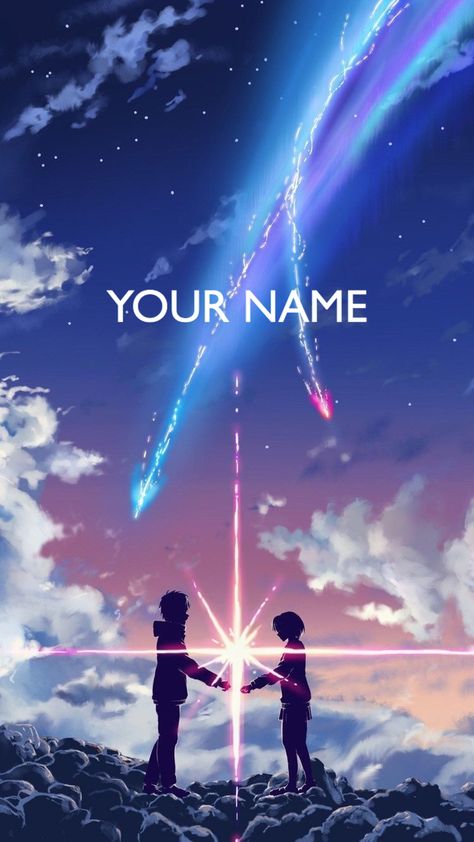 Your Name Anime Wallpaper, Your Name Background, Name Background, Your Name Wallpaper, Your Name Anime, Emoji Pictures, Anime Stories, Mood Images, Amazing Nature Photography