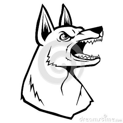 dog-canine-head-barking-fierce-illustration-design-black-white-isolated-drawing Barking Dog, Dog Sketch, Dog Drawing, Illustration Design, Stock Images, Sketch, Black White, Humanoid Sketch, Black And White