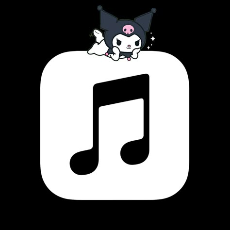 Kuromi Iphone Icons, Kuromi App Icons, Apple Music Icon, Icons Sanrio, Kuromi Icon, Kuromi Aesthetic, Radio Icon, Icon Phone, Cat App