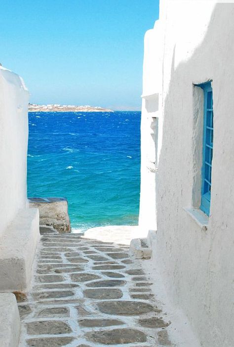 ♔ Mykonos ~ Greece Mykonos Greece, Visiting Greece, Beach Cottage, Santorini Greece, Greek Island, Greek Islands, Beach Art, Mykonos, Cottage Style