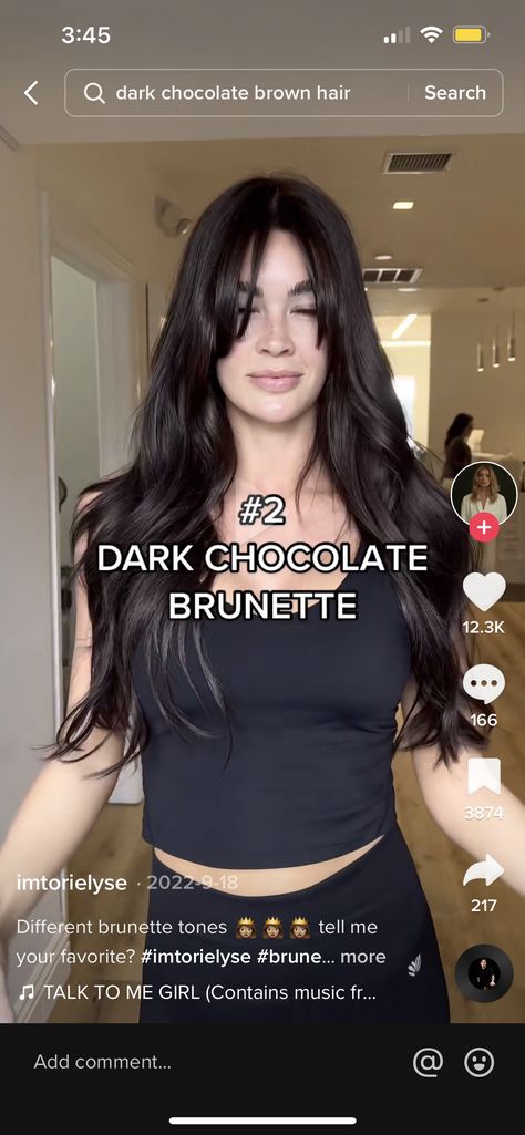 Dark Chocolate Hair Color Coffee, Dark Brunette Hair Extensions, Dark Hair Color Ideas For Blue Eyes, Extra Dark Brown Hair, Dark Brown Hair Vs Black Hair, Dark Chocolate Brunette Hair, Cool Tone Chocolate Brown Hair, Brown To Black Hair Before And After, Cool Toned Dark Brown Hair Pale Skin