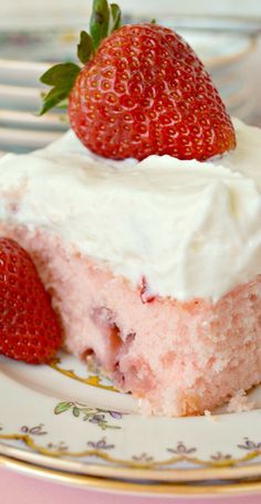 Strawberry Sheet Cake with Lemon Cream Cheese Frosting. This cake is absolutely to die for delicious! SERIOUSLY!!! Strawberry Sheet Cake, Strawberry Poke Cake, Strawberry Sheet Cakes, Strawberry Poke Cakes, Lemon Cream Cheese Frosting, Lemon Cream Cheese, Lemon Frosting, Strawberry Cake Recipes, Sheet Cake Recipes