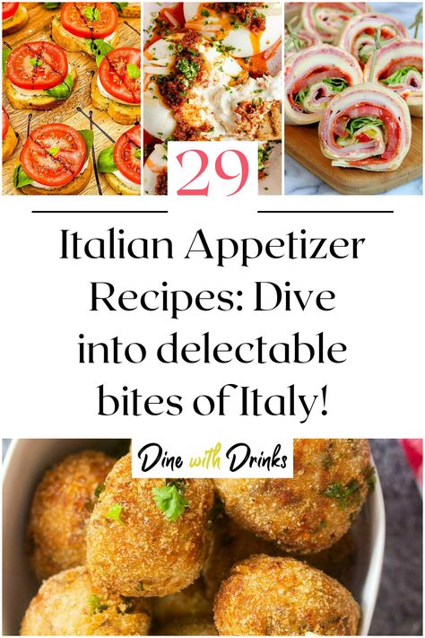 Collage of 4 italian appetizer recipes. Italian Food Appetizers, Italian Appetizer Recipes, Italian Appetizers Easy, Appetizer Table, Italian Recipes Appetizers, Italian Appetizer, Easy Potluck, Appetizers Table, Simple Family Meals