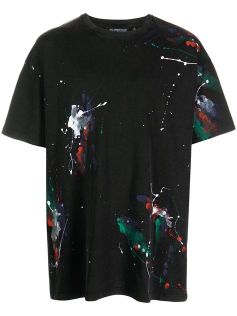 Paint Splatter Clothes, Paint Splatter Shirt, Baggy Shirts, Cotton Painting, Clothing Projects, Paint Splats, Tshirt Painting, Tshirt Ideas, Paint Splatter