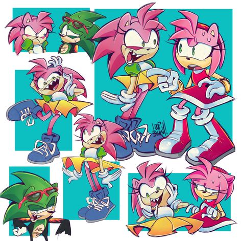 Rosy The Rascal, Princesas Disney Anime, Shadow And Amy, Amy The Hedgehog, Undertale Comic Funny, Sonic And Amy, Sonic Funny, Sonic Fan Characters, Sonic Franchise