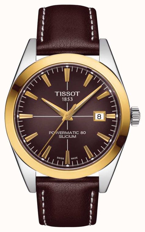 TISSOT GENTLEMAN POWERMATIC 80 SILICIUM BISEL ORO MACIZO T927.407.46.29.101 Tissot Gentleman, Calvin Klein Jewelry, Bezel Watch, Timeless Watches, Seiko 5 Sports, Buddha Jewelry, Tissot Watches, Seiko Presage, Brown Leather Bracelet