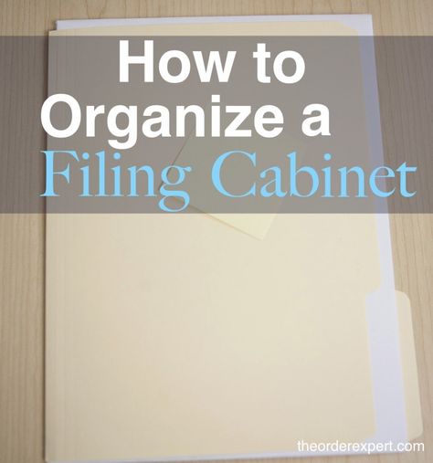 How to Organize a Filing Cabinet | Do you have a filing cabinet in your home or office?Wondering how to set up all of your files and documents? Check out these helpful pointers to help you organize a filing cabinet for your needs. File Cabinet Organization, Organization At Work, Filing Cabinet Organization, Diy Office Organization, Office Organization Tips, Paper Clutter Organization, Getting Organized At Home, Office Organization At Work, Organizing Paperwork