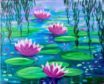 2 Piece Canvas Painting Ideas, 2 Piece Canvas Painting, Canvas Painting Ideas Abstract, 2 Canvas Painting Ideas, 2 Canvas Painting, Painting Ideas Abstract, Lotus Paintings, Learn Acrylic Painting, Water Lilies Painting