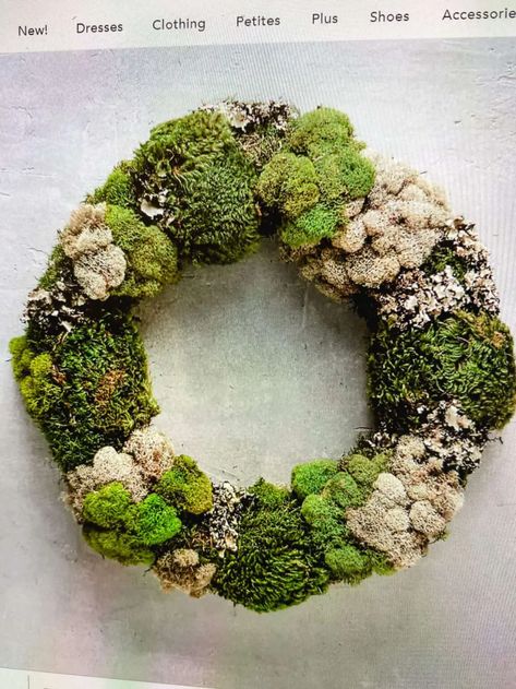 Moss Wall Art Wreaths & Garlands, Lichen Wreath, Nature Crafts For Adults, Art Floral Noel, Sheet Moss, Moss Wreath, Straw Wreath, Moss Decor, Reindeer Moss