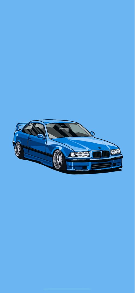 Bmw E36 Wallpapers Iphone, Blue Bmw Wallpapers, E36 M3 Wallpaper, Bmw M3 E46 Wallpapers, Bmw Art Wallpaper, Cars Cartoon Wallpaper, Bmw Collage, Blue Car Aesthetic, Bmw Artwork