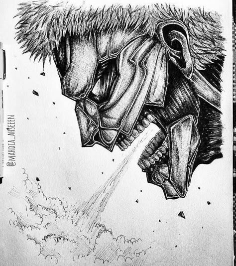 Devil Sketch, Armoured Titan, Hard Drawings, Attack On Titan Tattoo, Eyeliner Hacks, Naruto Sketch Drawing, Anime Lineart, Naruto Sketch, Eyeliner Eyeshadow