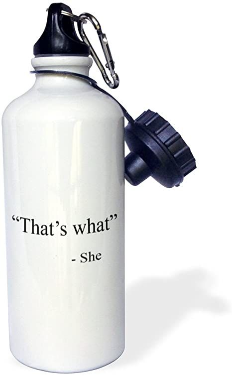 3dRose "That's what she said" Sports Water Bottle, 21 oz, White Computer Geek Humor, Funny Water Bottle, Portable Water Filter, Tritan Water Bottle, Collapsible Water Bottle, Filtered Water Bottle, Motivational Water Bottle, Computer Geek, Infused Water Bottle