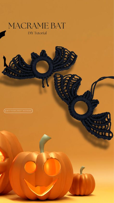 #macrame #macrameart #3dmacrame #macrameforbeginners #macramemakers #beginnercrochetpattern #beginnermacrame #howtomacrame #diymacrame #macramepumpkin #pumpkin #pumpkincrochet #halloween #halloweenideas #halloweendecoration #thanksgiving #halloweendecoridea #diybat #handmadehalloween  #doityourselfhomedecor #doityourselfproject #crafts #macramebat #whiteowlknot #halloweenvibes #halloweentreats #halloweenfun #autumndecor #autumnvibes #falldecor #fallvibes #handmadegift #tutorial Easy Crafting Ideas, Macrame Bat, Bat For Halloween, Halloween And Fall, Thanksgiving Diy, White Owl, Diy Macrame, Spooky Vibes, Macrame Art