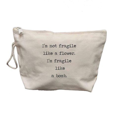 Flower Makeup Bag, Not Fragile Like A Flower, Handbag Boutique, Flower Makeup, Bag Quotes, Weekender Bags, Canvas Makeup Bag, Leather Weekender Bag, Leather Weekender