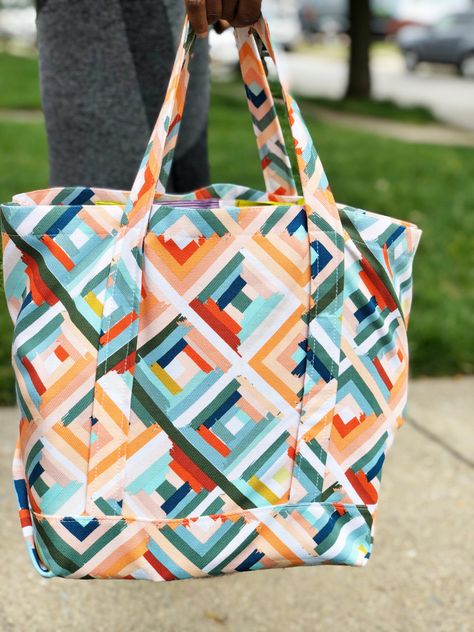 Canvas Market Bag Tutorial | WeAllSew Canvas Bags Tote, Quilted Baskets, Market Tote Bag Pattern, Bernina 880, Sewing Closet, Children Accessories, Tote Tutorial, Quilted Bags, Tote Bag Tutorial